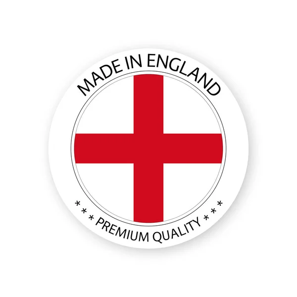 Vettore Moderno Etichetta Made England Isolata Sfondo Bianco Semplice Adesivo — Vettoriale Stock
