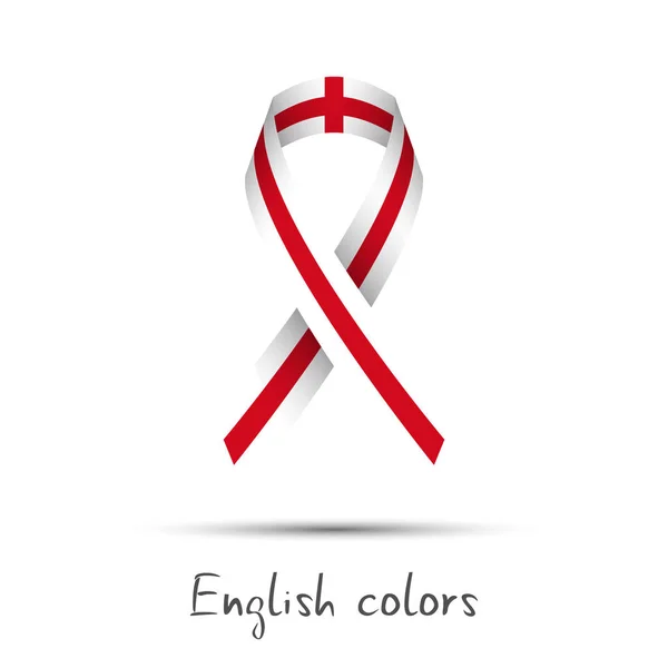 Cinta Conciencia Vectorial Color Moderno Con Los Colores Ingleses Aislados — Vector de stock