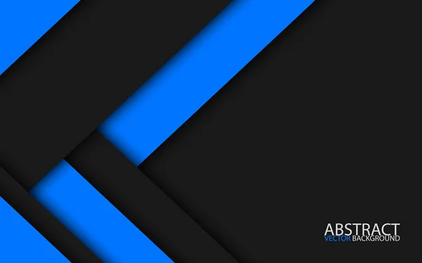 Černé Modré Moderní Materiál Design Abstraktní Širokoúhlý Pozadí Vektor — Stockový vektor