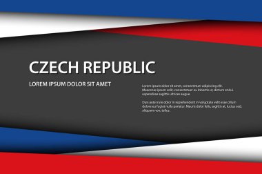 Metin, Çek bayrağı, Çek Cumhuriyeti, Çek simgesi ve sembolü made için Çek renkleri ve serbest gri alan vektör arka plan