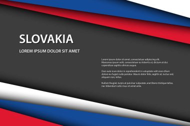 Slovak renkleri ve metin için gri boş alan ile modern vektör arka plan, Slovak bayrağı, Slovakya made görünümünü kağıt bindirmeli levhalar