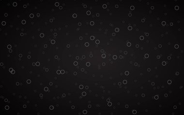 Black abstract background with grey rings, simple geometric pattern design, vector illustration