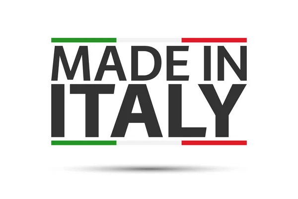 イタリア製、白を基調としたイタリアの三色旗 — ストックベクタ