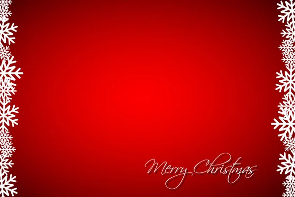 Χριστουγεννιάτικο κόκκινο φόντο με χιονονιφάδες, απλή κάρτα διακοπών, μοντέρνα απεικόνιση διανύσματος, καλά Χριστούγεννα — Διανυσματικό Αρχείο