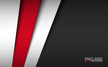 İngilizce renkler ve metin için gri boş alan ile modern vektör arka plan, İngilizce bayrağı, Made in England bakmak kağıt bindirmeli levhalar