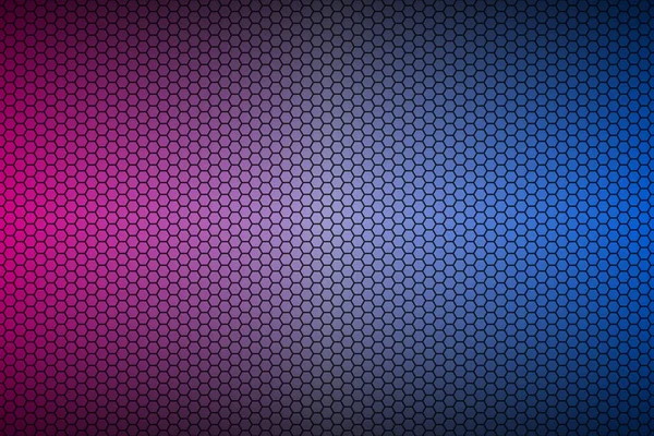 Abstrait Bleu Violet Néon Géométrique Fond Maille Hexagonale Fond Écran — Image vectorielle