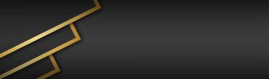 Siyah ve altın katmanlı modern soyut başlık. İşiniz için modern tasarım afişi. Eğik çizgili ve çizgili vektör illüstrasyonuName