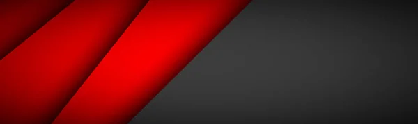 Encabezado Capas Papel Superpuestas Rojas Con Espacio Blanco Negro Para — Vector de stock