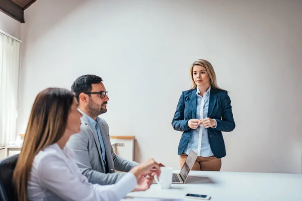 Gente Presentación Negocios Copiar Espacio — Foto de Stock