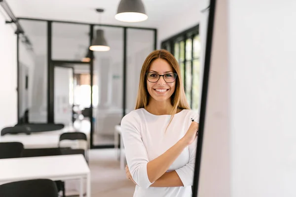 Retrato Una Empresaria Sonriente — Foto de Stock