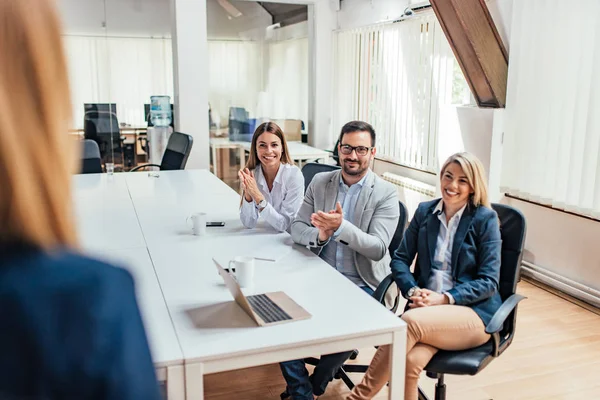 Succesvol Bedrijfspresentatie Gezichtspunt — Stockfoto