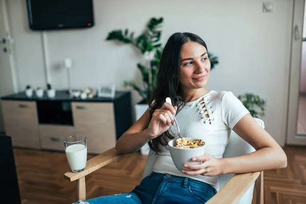 Disfrute Desayuno Saludable Casa — Foto de Stock