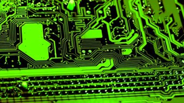 Bilgisayar tahtası. Geleceğin Elektronik Kontrol Kurulu Teknolojileri. Kondansatör ve işlemcili ana kart.