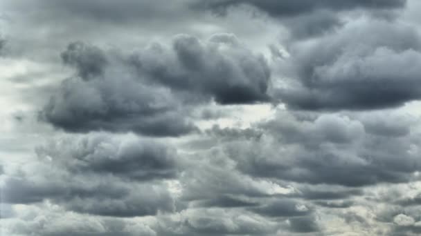 Aproxima Furacão Nuvens Negras Voam Rapidamente Pelo Céu Mau Tempo — Vídeo de Stock