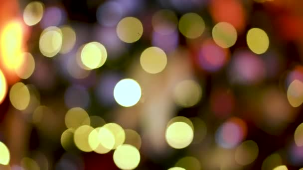 A árvore de Natal da cidade principal brilha Vídeo De Stock