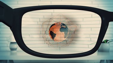 AR gözlük dünya küresel ağ bağlantıları