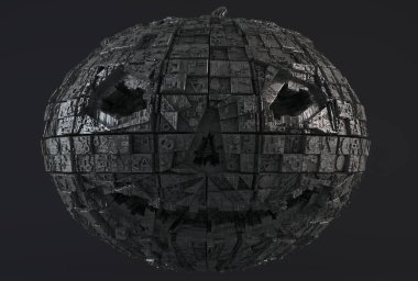 Sci-Fi Halloween balkabağı kafa Jack O fener