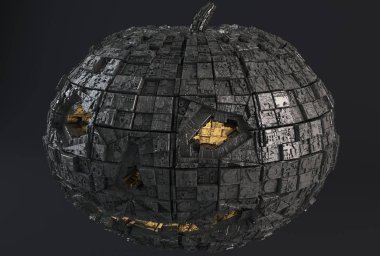 Sci-Fi Halloween balkabağı kafa Jack O fener