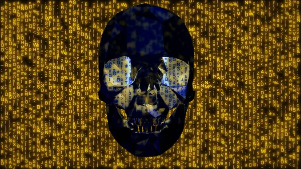 Bilgisayar virüsü enfeksiyonu Hacker kavramı sarı