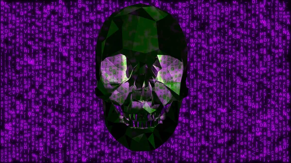 コンピューター ウイルス感染のハッカー概念紫 — ストック写真