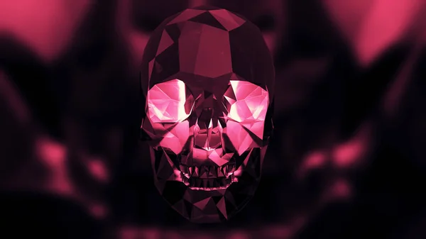 Crâne Cristal Halloween Illustration — Photo
