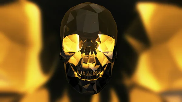 Halloween Crystal Skull Illustration — Stockfoto