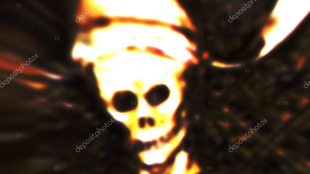 Halloween Scary Skull Death Symbol Artwork