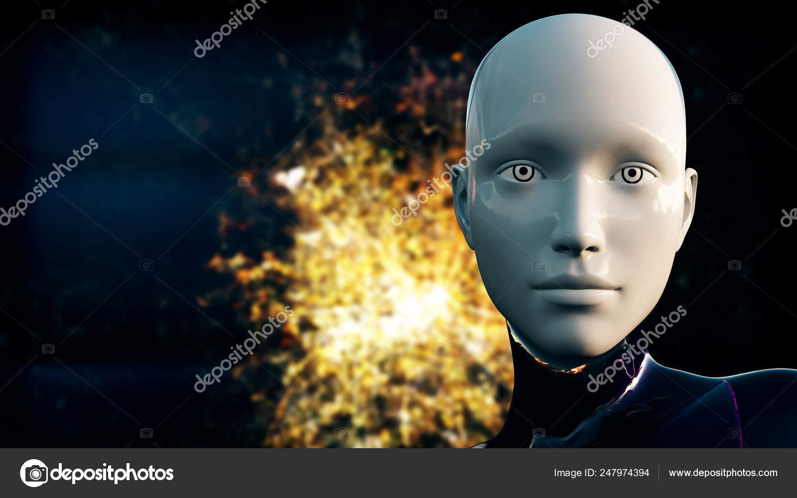 Artificial Intelligence Causing City Power Outage Blackout Stock Photo C Boscorelli 247974394