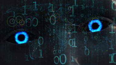 Yapay zeka yüksek teknoloji dijital Hacker savaş