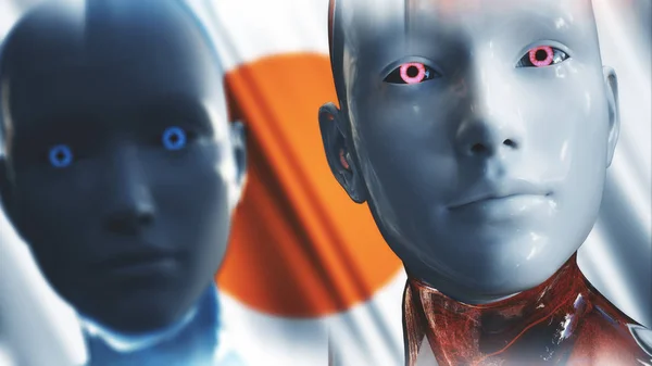Androïdes Intelligence Artificielle Japon Concept — Photo