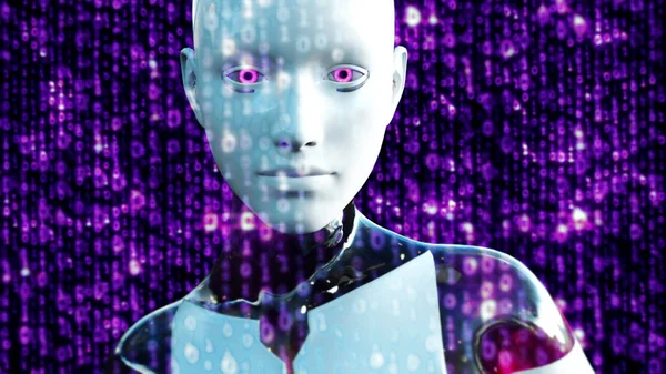 Inteligencia Artificial Cálculos Digitales —  Fotos de Stock