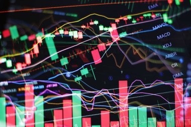 Karmaşık Derin Stok Grafikleri Teknik Analiz Konsepti