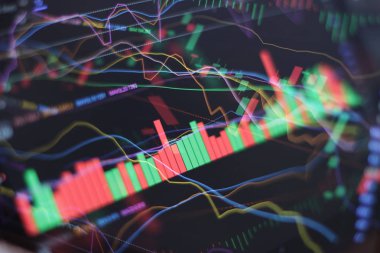 Karmaşık Derin Stok Grafikleri Teknik Analiz Konsepti