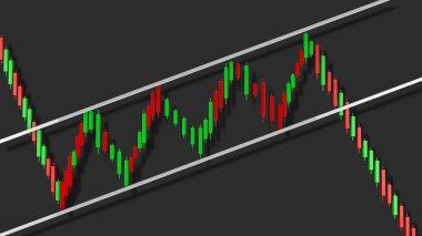  Azalan Kanal Stok Grafiği Desen 3d İllüstrasyon