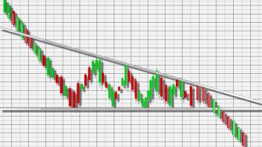 Azalan Üçgen Stok Grafiği Desen 3d İllüstrasyon