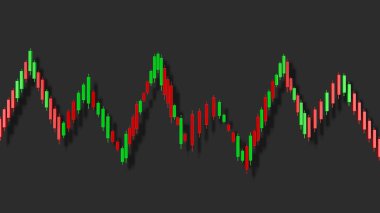 Sideways Konsolidasyon Stok Grafiği 3d İllüstrasyon