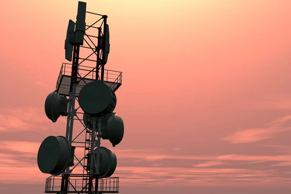 Телекоммуникационная Башня Сансет Санрайз — стоковое фото