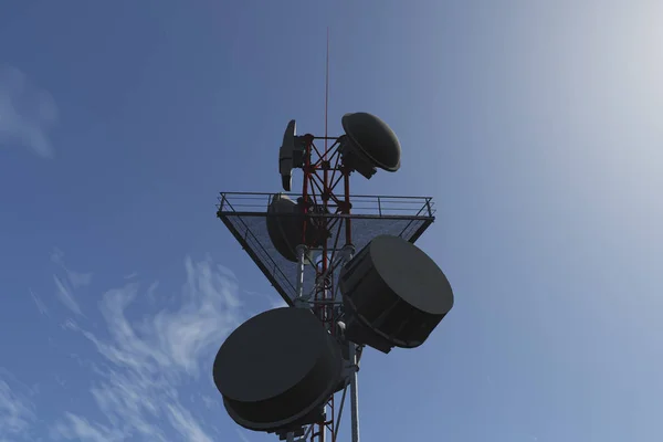 Telekommunikation Tornet Blå Himmel Illustration — Stockfoto