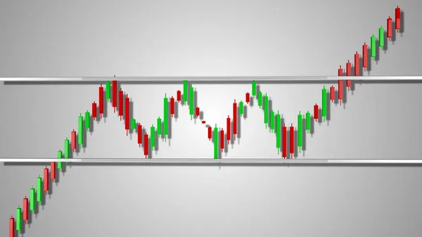 Bullish Rectangle Stock Chart Pattern Illustration — Stock Photo, Image