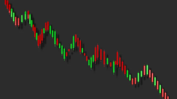 Downtrend Stock Chart  3D Illustration