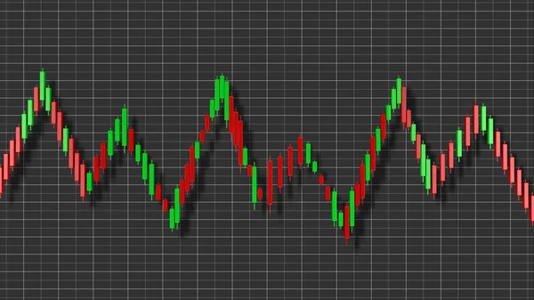 Sideways Consolidation Stock Chart  3D Illustration