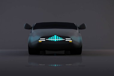 Autonomus Elektrikli Araç Tasarım 3d Görüntü
