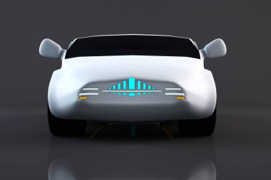 Autonomus Elektrikli Araç Tasarım 3d Görüntü