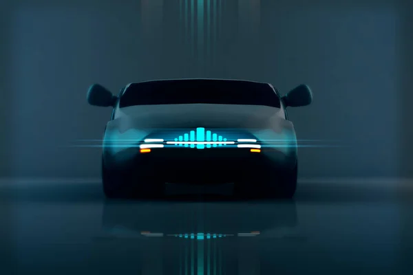 Autonomus Elektrisk Fordonskoncept Design Illustration — Stockfoto