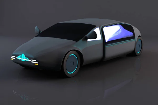 Autonomus Electric Vehicle Concept Design Ilustracja — Zdjęcie stockowe