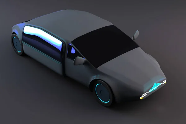 Autonomus Electric Vehicle Concept Design Illustration — ストック写真
