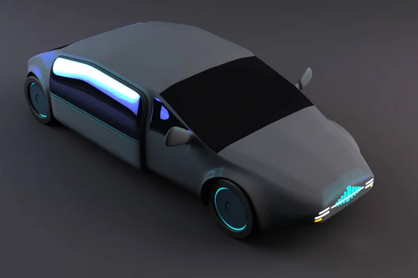 Autonomus Electric Vehicle Concept Design Illusztráció Jogdíjmentes Stock Fotók