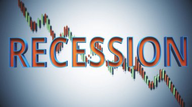 Piyasa Piyasası Ekonomisi Durgunluğu 3d İllüstrasyon