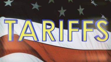 Tarifeler Usa Ticaret Savaşı Konsepti 3D İllüstrasyon