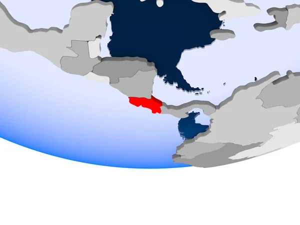 Costa Rica Politikai Földgömb Átlátható Óceánok Modellje Illusztráció — Stock Fotó